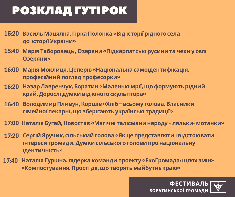 Розклад гутірок